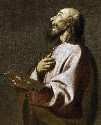 Francisco de Zurbaran Detail from Saint Luke as a Painter before Christ on the Cross. Widely believed to be a self-portrait France oil painting artist
